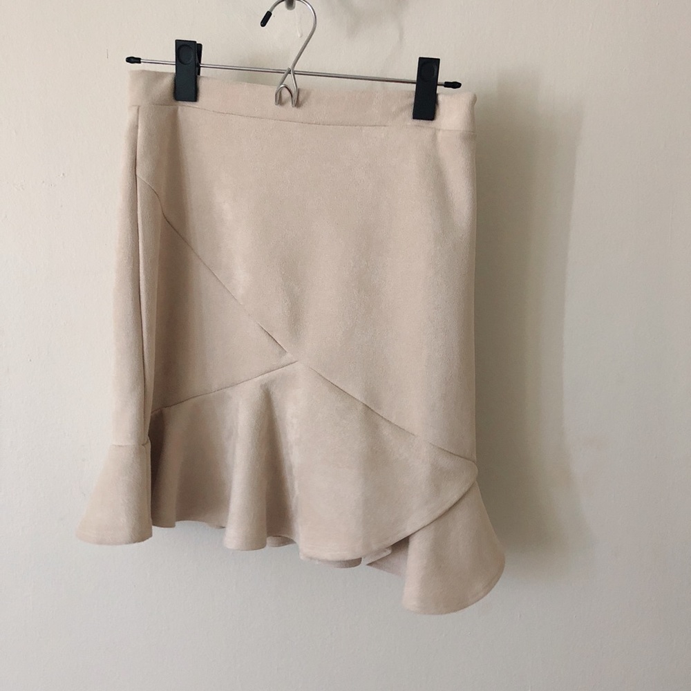 Tan suede skirt